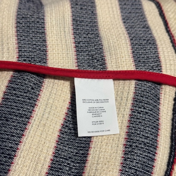 Cabi Cruise Jacket Nautical Striped Blazer Navy Red White Double Breasted Size 6 - Picture 6 of 9
